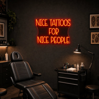Nice Tattoos For People LED Neon Sign Garage Man Cave Neon Sign real lifestyle scene