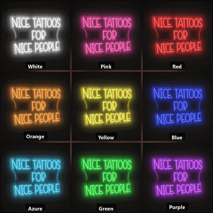 Nice Tattoos For People LED Neon Sign Garage Man Cave Neon Sign color grid