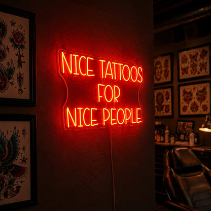 Nice Tattoos Neon Sign LED Neon Sign real lifestyle scene