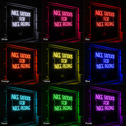 Nice Tattoos Neon Sign LED Neon Sign color grid