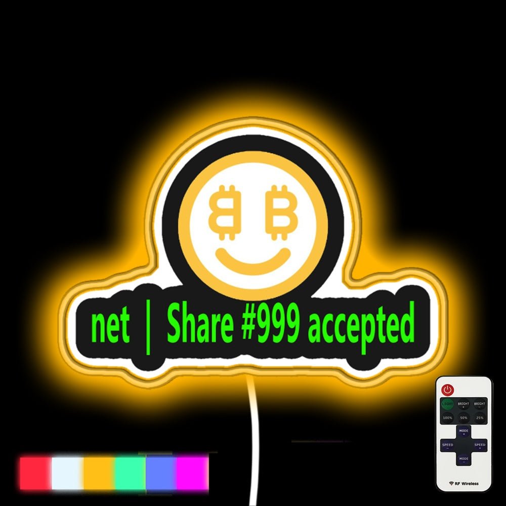 Nicehash Share Accepted With Logo Led Neon Sign - Shineneon