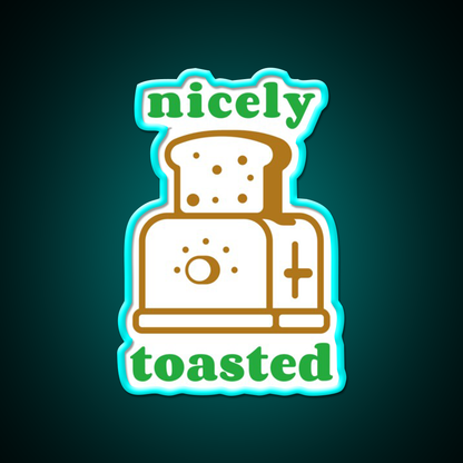 Nicely Toasted Weed Hemp Inspired Green Leaf Led Neon Sign Rgb Color - Size and dimension reference