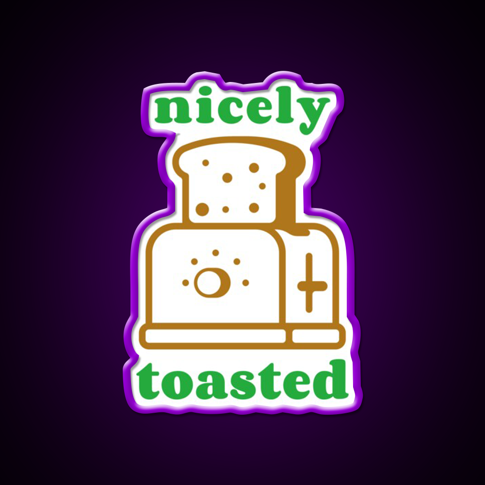 Nicely Toasted Weed Hemp Inspired Green Leaf Led Neon Sign Rgb Color - LED neon sign view 9