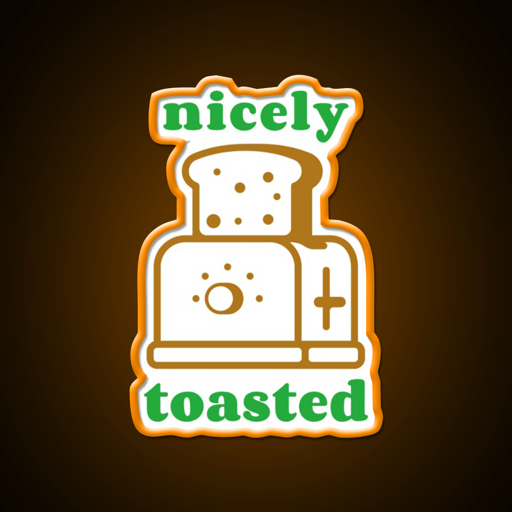 Nicely Toasted Weed Hemp Inspired Green Leaf Led Neon Sign Rgb Color - Shineneon