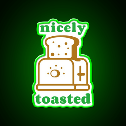 Nicely Toasted Weed Hemp Inspired Green Leaf Led Neon Sign Rgb Color - Shineneon