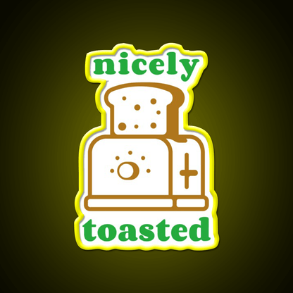 Nicely Toasted Weed Hemp Inspired Green Leaf Led Neon Sign Rgb Color - Shineneon