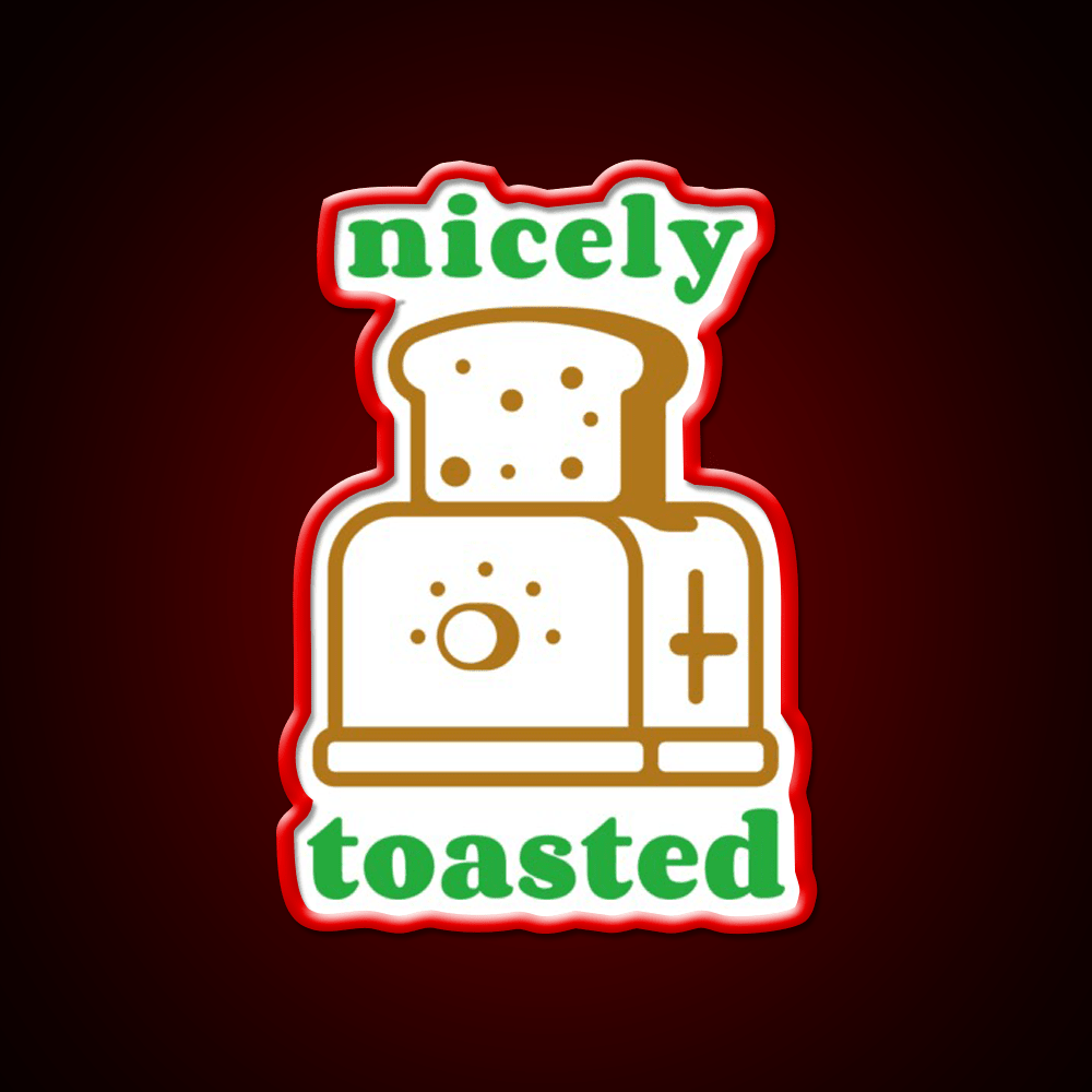 Nicely Toasted Weed Hemp Inspired Green Leaf Led Neon Sign Rgb Color - Shineneon