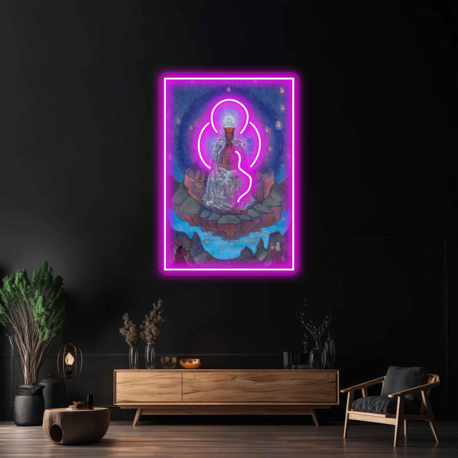 Nicholas Roerich Mother Of The World Wall Artwork Neon Signs | Shineneon