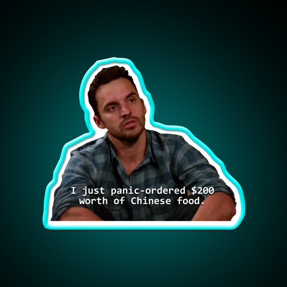 Nick Panic Ordered Chinese Food Led Neon Sign Chinese Food Rgb Color