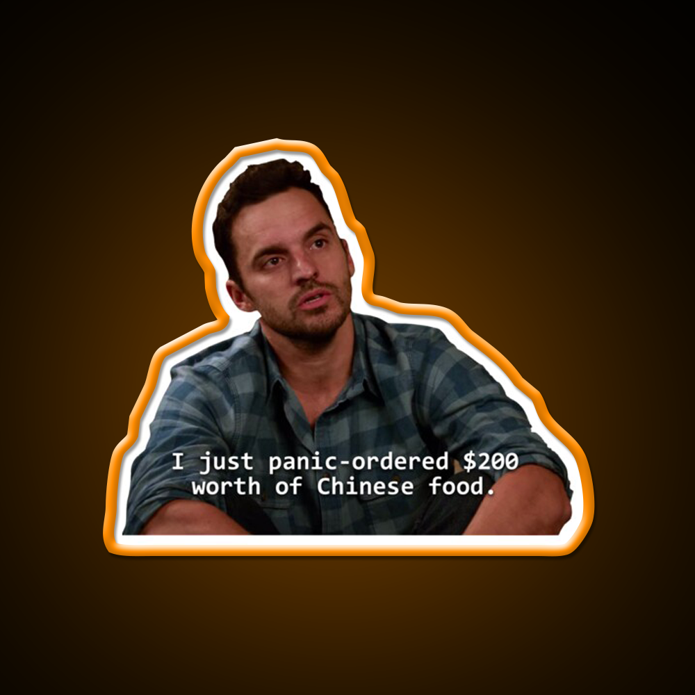 Nick Panic Ordered Chinese Food Led Neon Sign Chinese Food Rgb Color