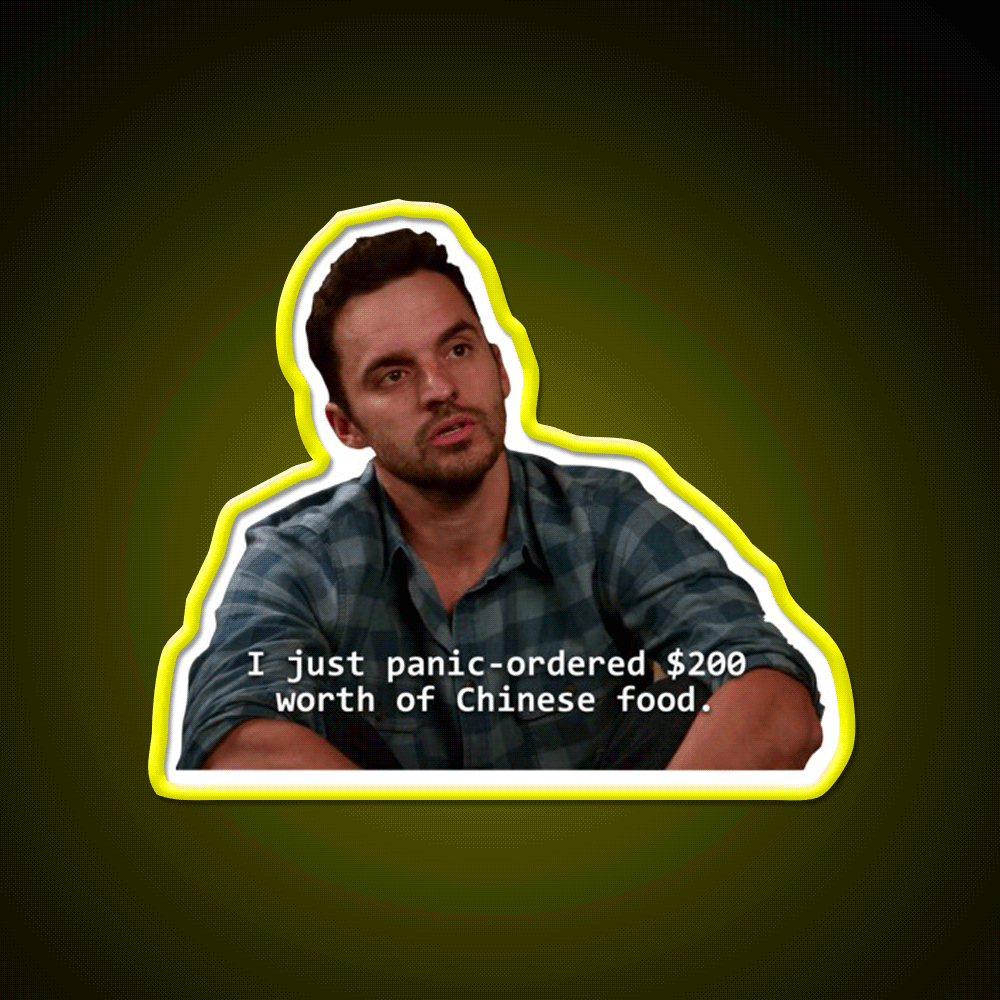 Nick Panic Ordered Chinese Food Led Neon Sign Chinese Food Rgb Color