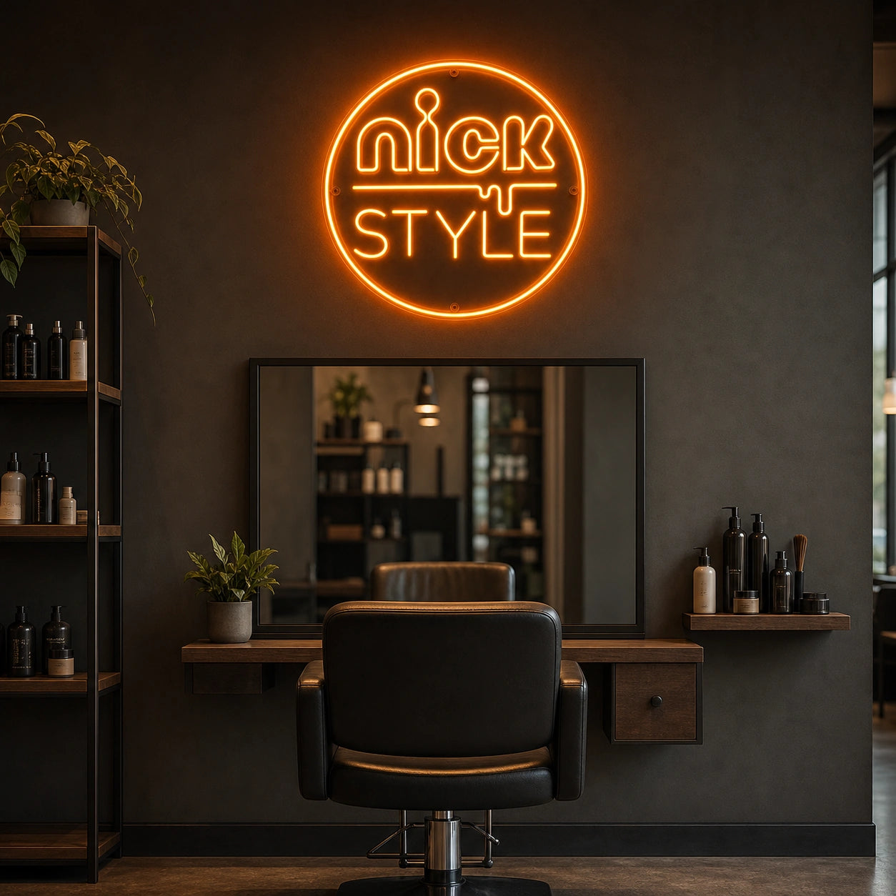 Nick Style LED Neon Sign Garage Man Cave Neon Sign real lifestyle scene