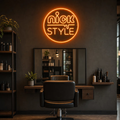 Nick Style LED Neon Sign Garage Man Cave Neon Sign real lifestyle scene