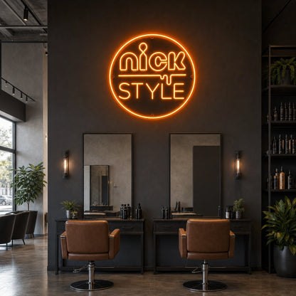 Nick Style LED Neon Sign Garage Man Cave Neon Sign size image