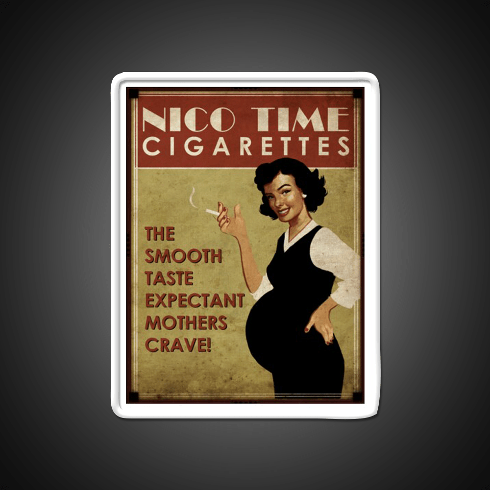 Nico Time Cigarettes Hemp Inspired Green Leaf Led Neon Sign Rgb Color - Shineneon