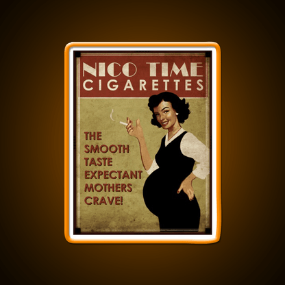 Nico Time Cigarettes Hemp Inspired Green Leaf Led Neon Sign Rgb Color - Shineneon