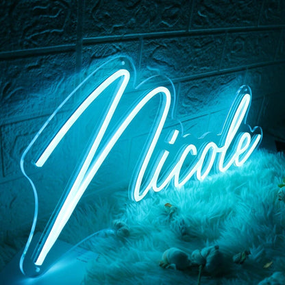 Nicole Blue Led Neon Sign - Shineneon