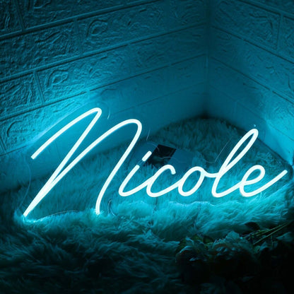 Nicole Blue Led Neon Sign - Shineneon