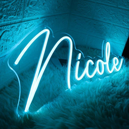 Nicole Blue Led Neon Sign - Shineneon