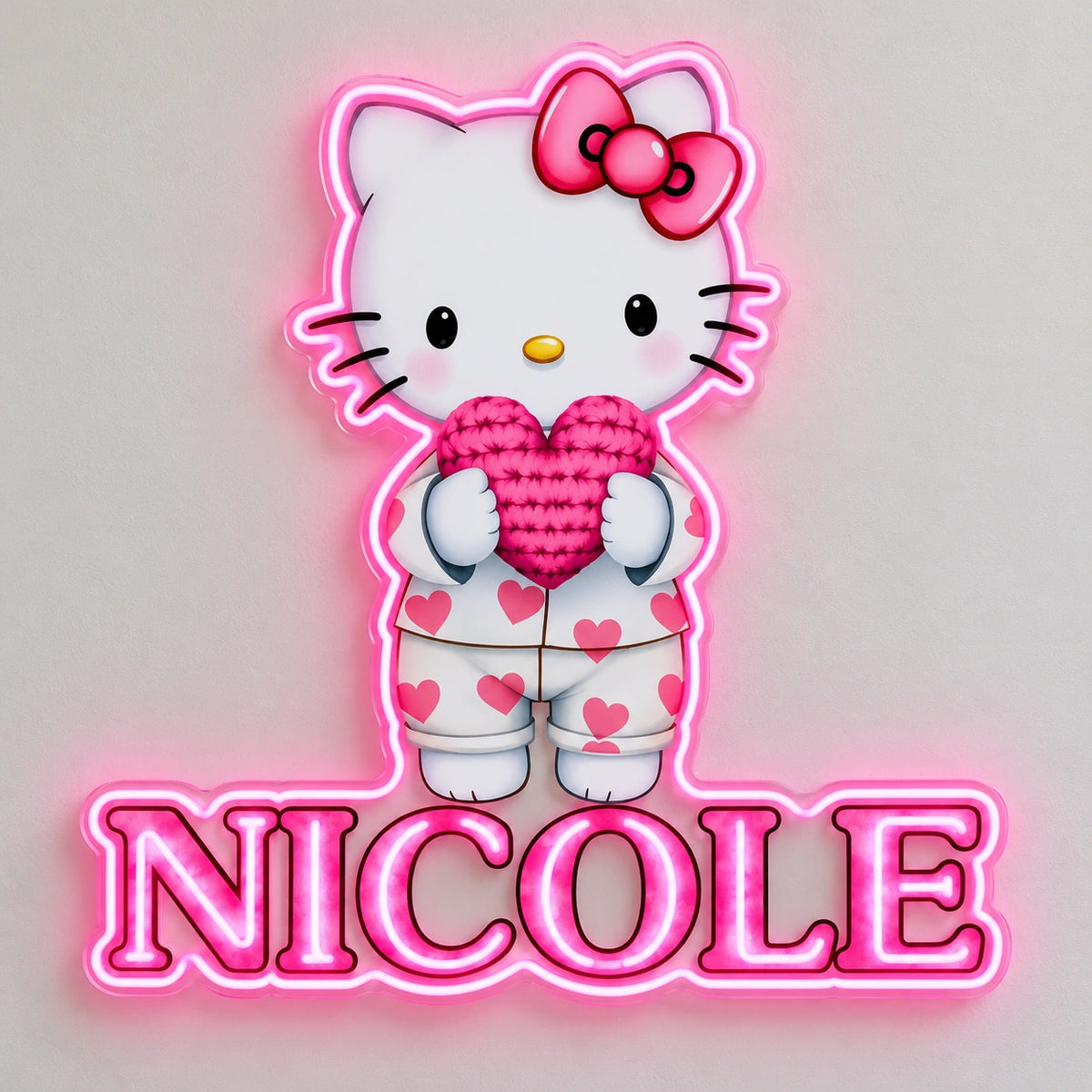 Nicole Kitty Custom LED Neon Sign | d6c4fe184b48f19cf2513be93d1657e39e2658dbf3e04973541d46a4c371ee7c | effect