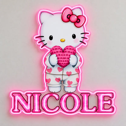 Nicole Kitty Custom LED Neon Sign | d6c4fe184b48f19cf2513be93d1657e39e2658dbf3e04973541d46a4c371ee7c | effect