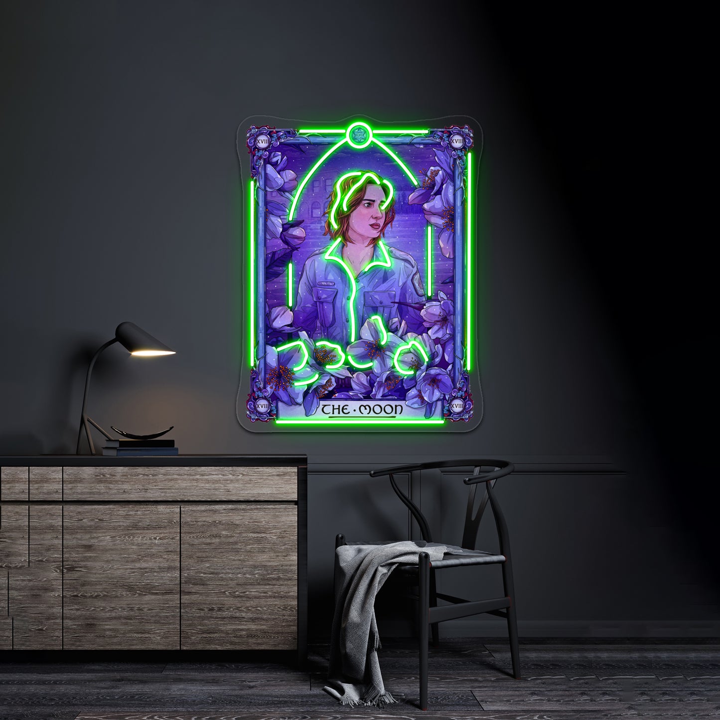 Nicole The Moon Wynonna Earp Tarot Artwork Neon Sign Led