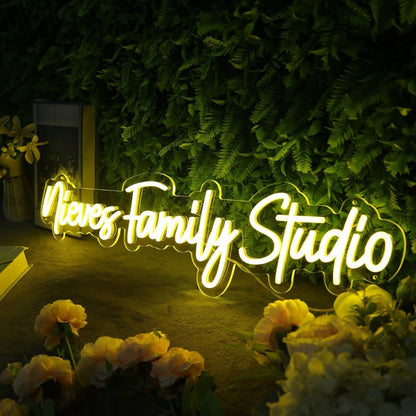Niever Family Studio Yellow Led Neon Sign - Shineneon