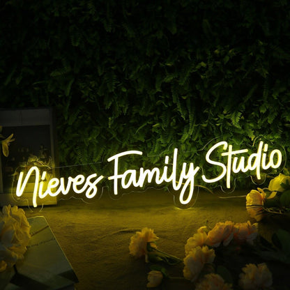 Niever Family Studio Yellow Led Neon Sign - Shineneon