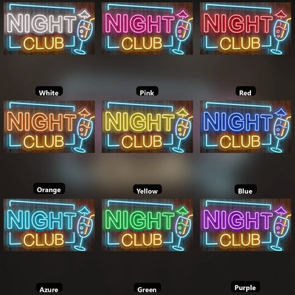 Night Club LED Neon Sign - 05 Color Grid