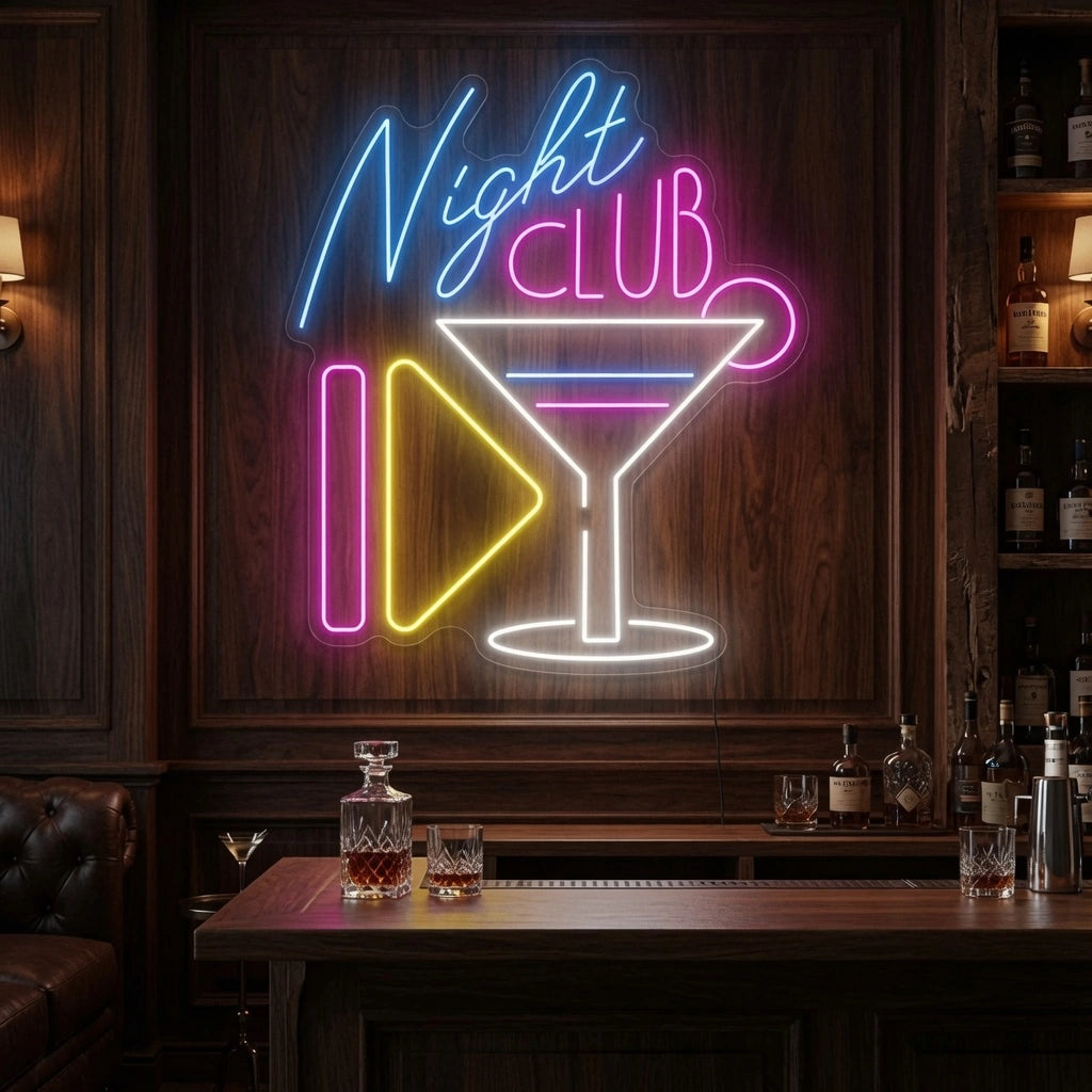 Night Club LED Neon Sign Home Wall Art - 03 Real Lifestyle Scene