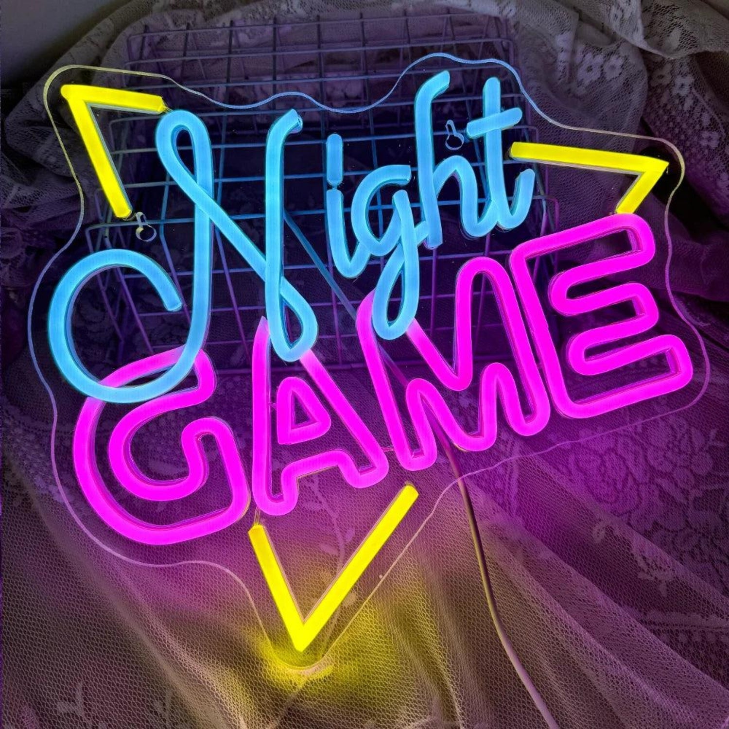 Night Game Blue-Pink Led Neon Sign For Gaming Room Arcade Decor | Shineneon