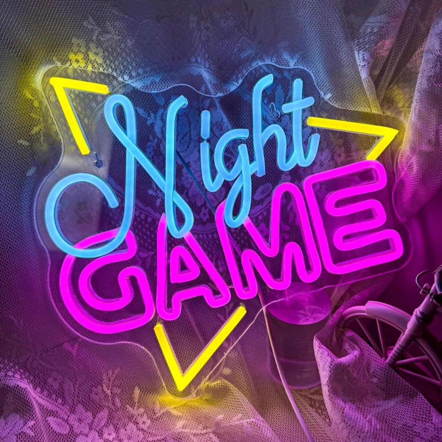 Night Game Blue-Pink Led Neon Sign For Gaming Room Arcade Decor | Shineneon