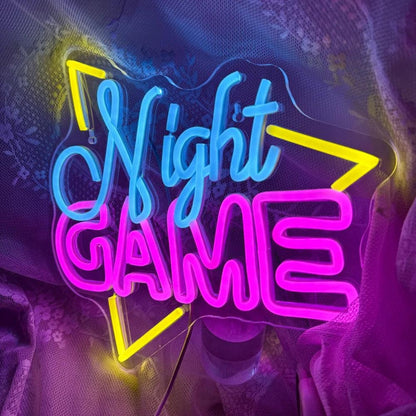 Night Game Blue-Pink Led Neon Sign For Gaming Room Arcade Decor | Shineneon