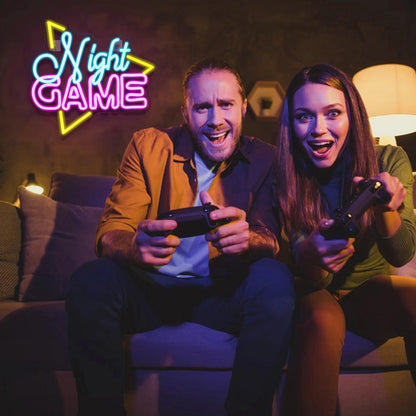 Night Game Blue-Pink Led Neon Sign For Gaming Room Arcade Decor | Shineneon