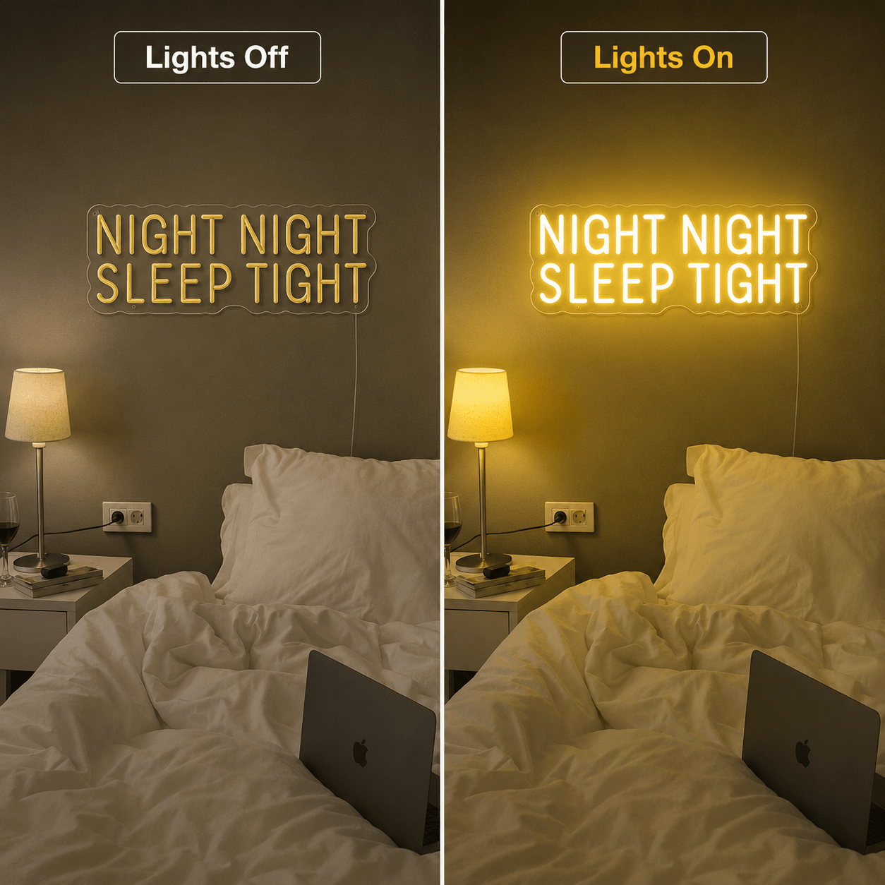 Night Night Sleep Tight LED Neon Sign - Shineneon