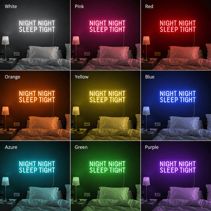 Night Night Sleep Tight LED Neon Sign - Shineneon