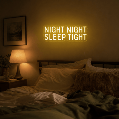 Night Night Sleep Tight LED Neon Sign - Shineneon