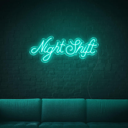 Night Shift Light Blue Decorative Led Neon Sign For Bar Cafe Home Decor | Shineneon