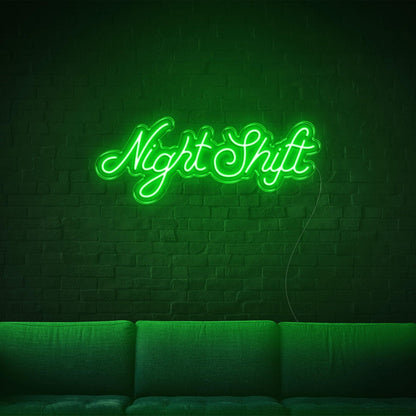 Night Shift Light Blue Decorative Led Neon Sign For Bar Cafe Home Decor | Shineneon