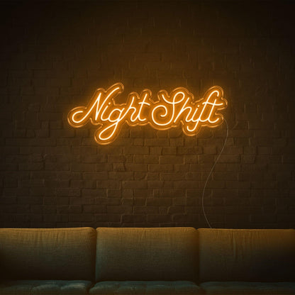 Night Shift Light Blue Decorative Led Neon Sign For Bar Cafe Home Decor | Shineneon