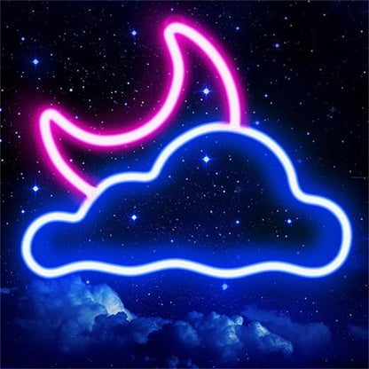 Nights Cloud And Moon Led Neon Sign For Magical Home Decor - Shineneon