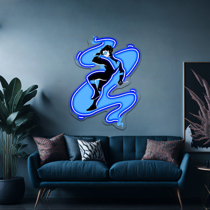 Nightwing In Blue Artwork Neon Sign Led