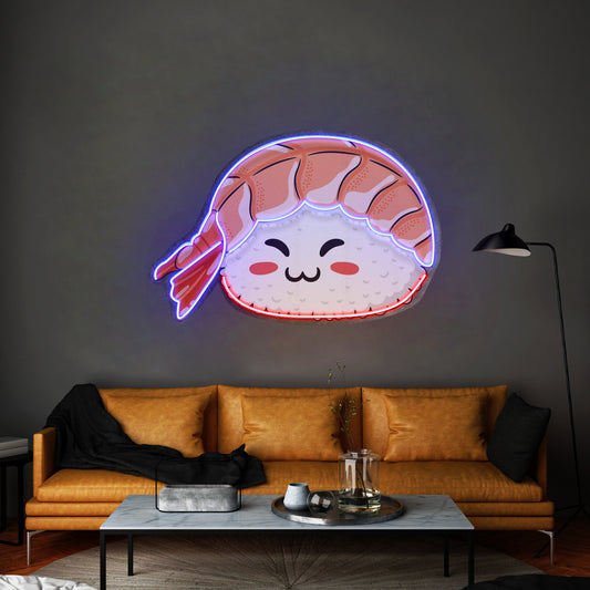 Nigiri Sushi Neon Acrylic Artwork