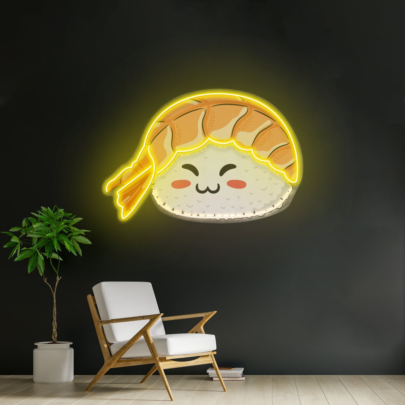 Nigiri Sushi Neon Acrylic Artwork