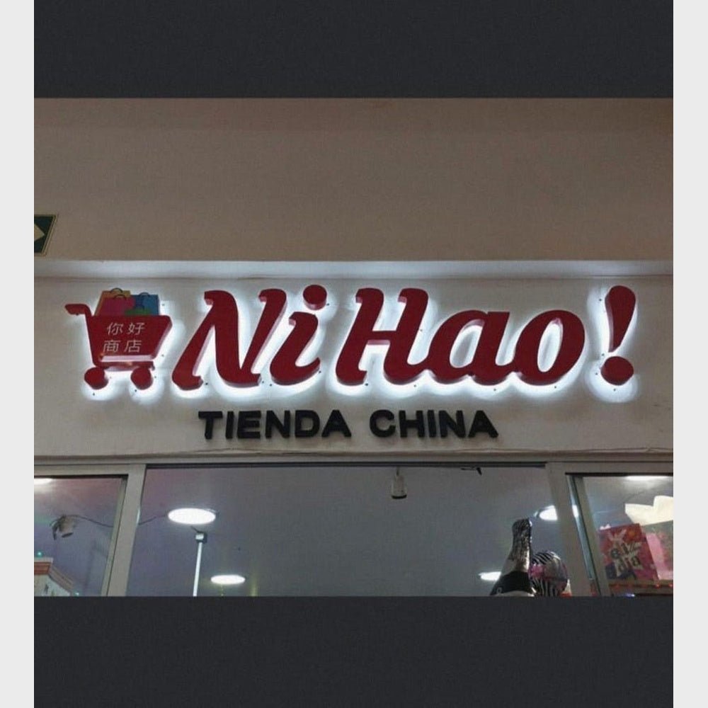 Nihao With Logo 3D Backlit Channel Letters Led Light Sign - Shineneon