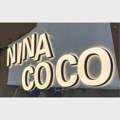 Nina Coco 3D Frontlit And Backlit Channel Letter Led Light Sign - Shineneon