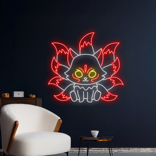 Nine Tailed Fox Neon Sign