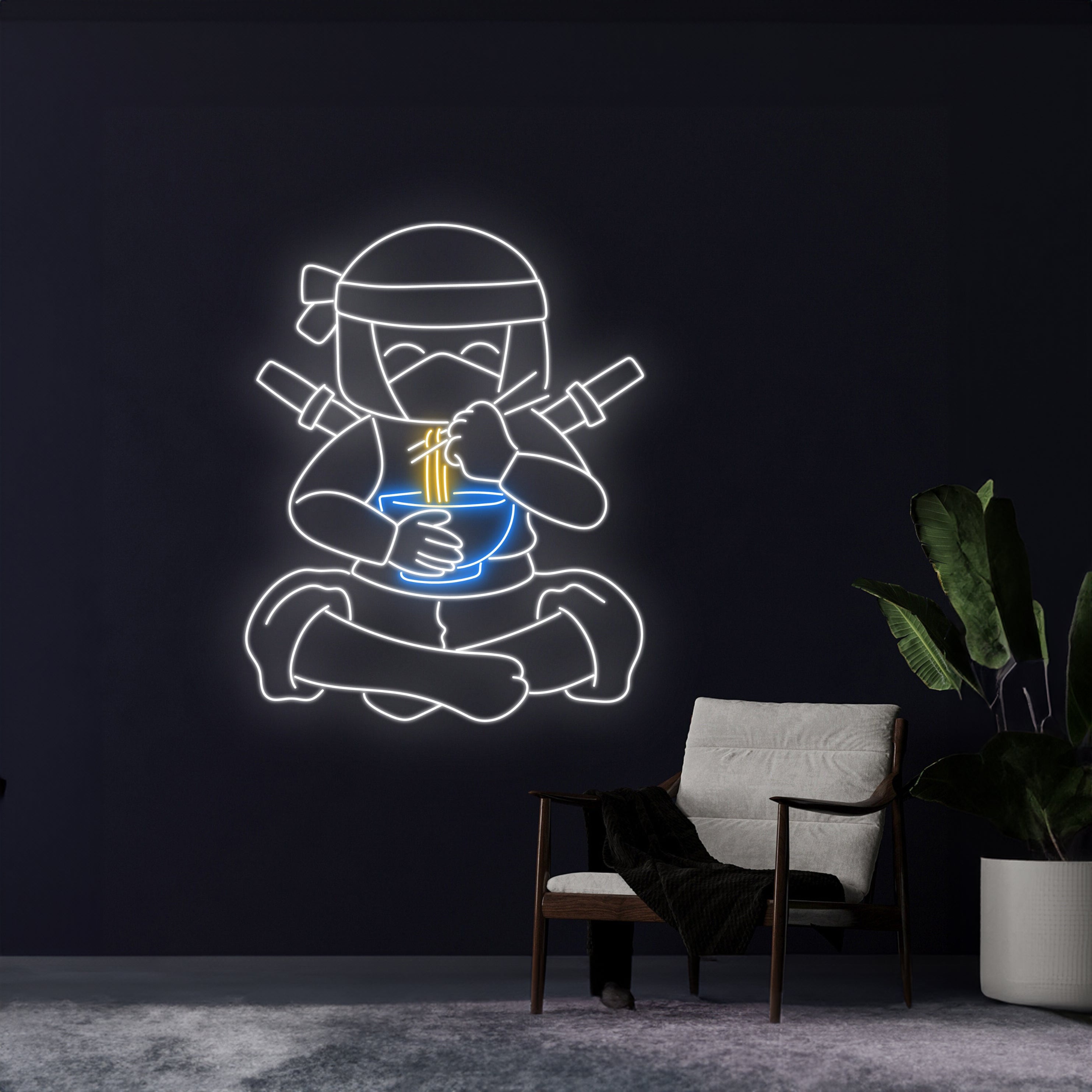 Ninja Eating Ramen Neon Sign | Shineneon
