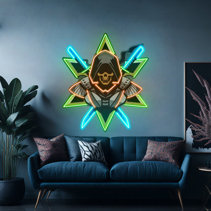 Ninja With Skull Mask Led Neon Sign Light Custom Led Signs - Shineneon