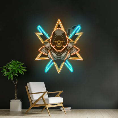 Ninja With Skull Mask Led Neon Sign Light Custom Led Signs - Shineneon